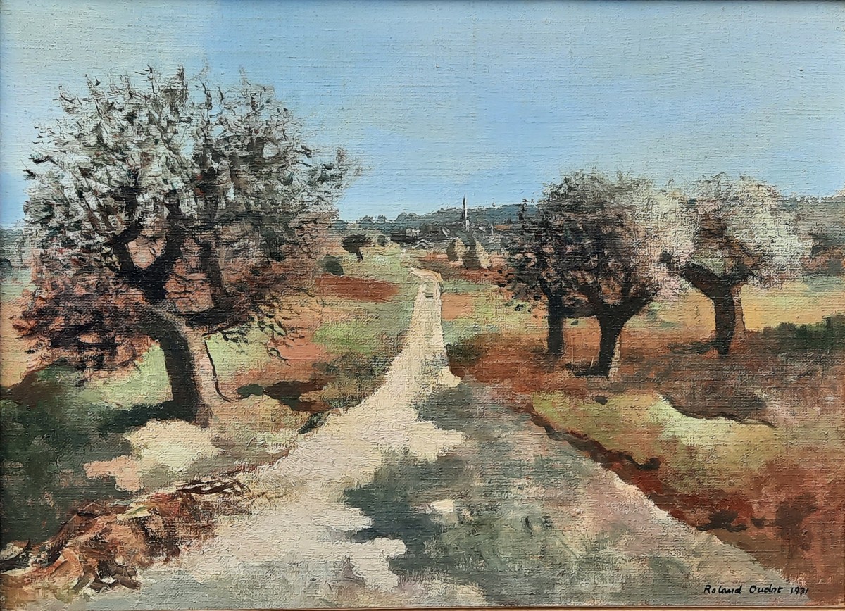 Roland Oudot (1897-1981) - Huile sur toile - Les olivers
