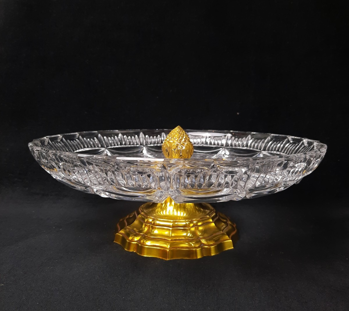 Fred Joaillier Bronze And Crystal Bowl 