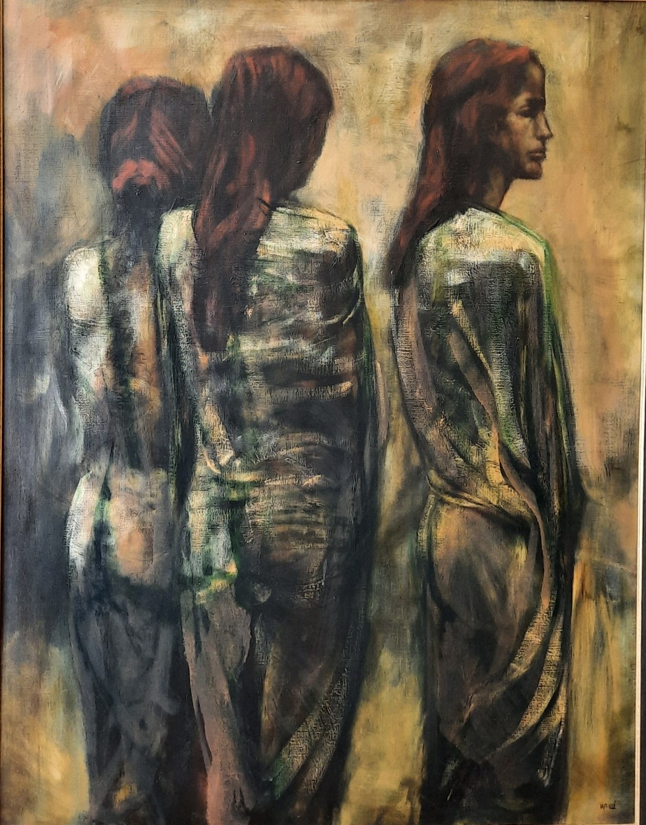 Pierre Laffillé (1938-2011) - Oil On Canvas - The Three Women