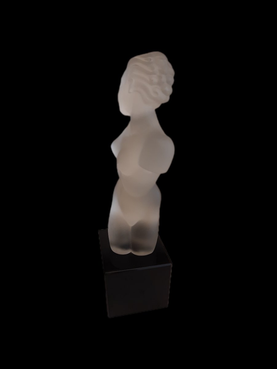 Sculpture en verre Art déco tchèque de Bohême - Curt Schlevogt (1869-1959)-photo-4