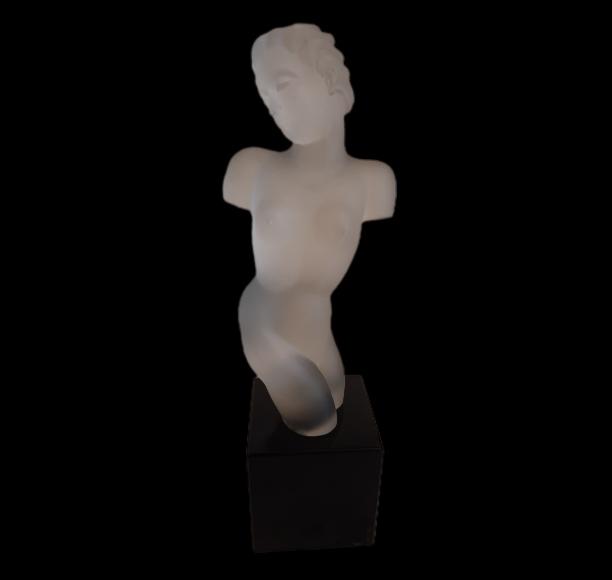 Sculpture en verre Art déco tchèque de Bohême - Curt Schlevogt (1869-1959)