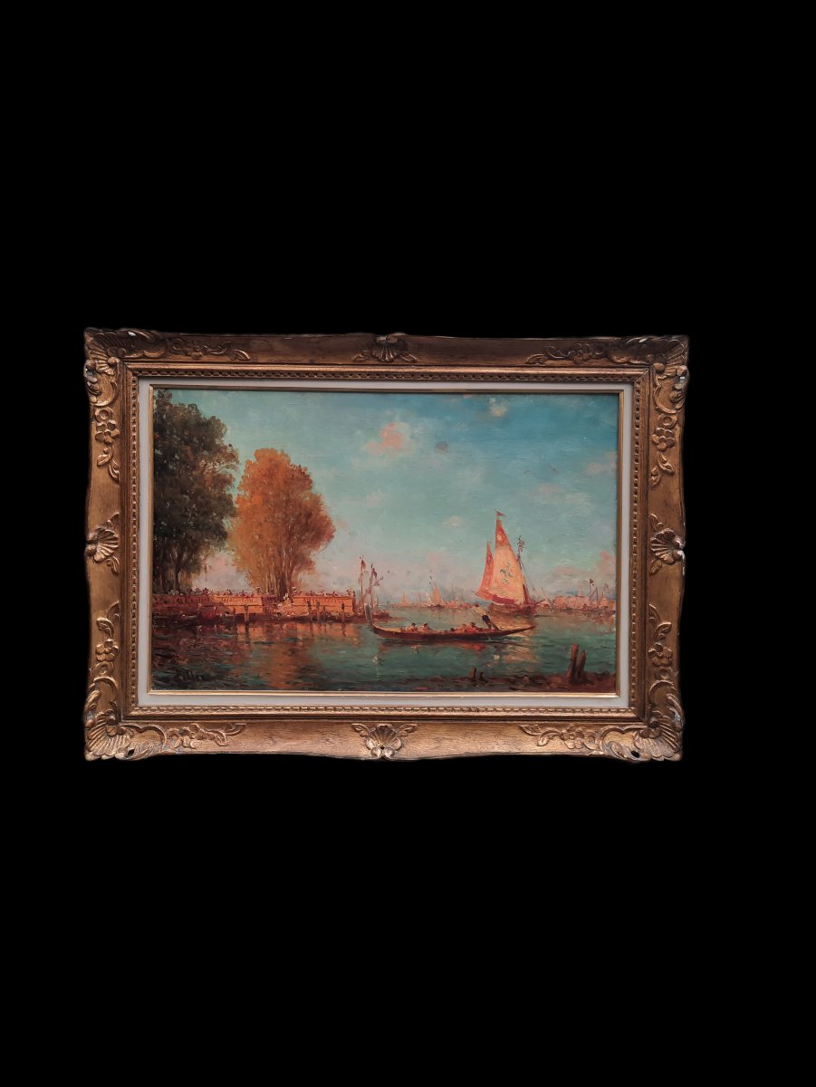 Leopold Ziller (1913-2003) - Oil On Canvas - Venice -photo-4