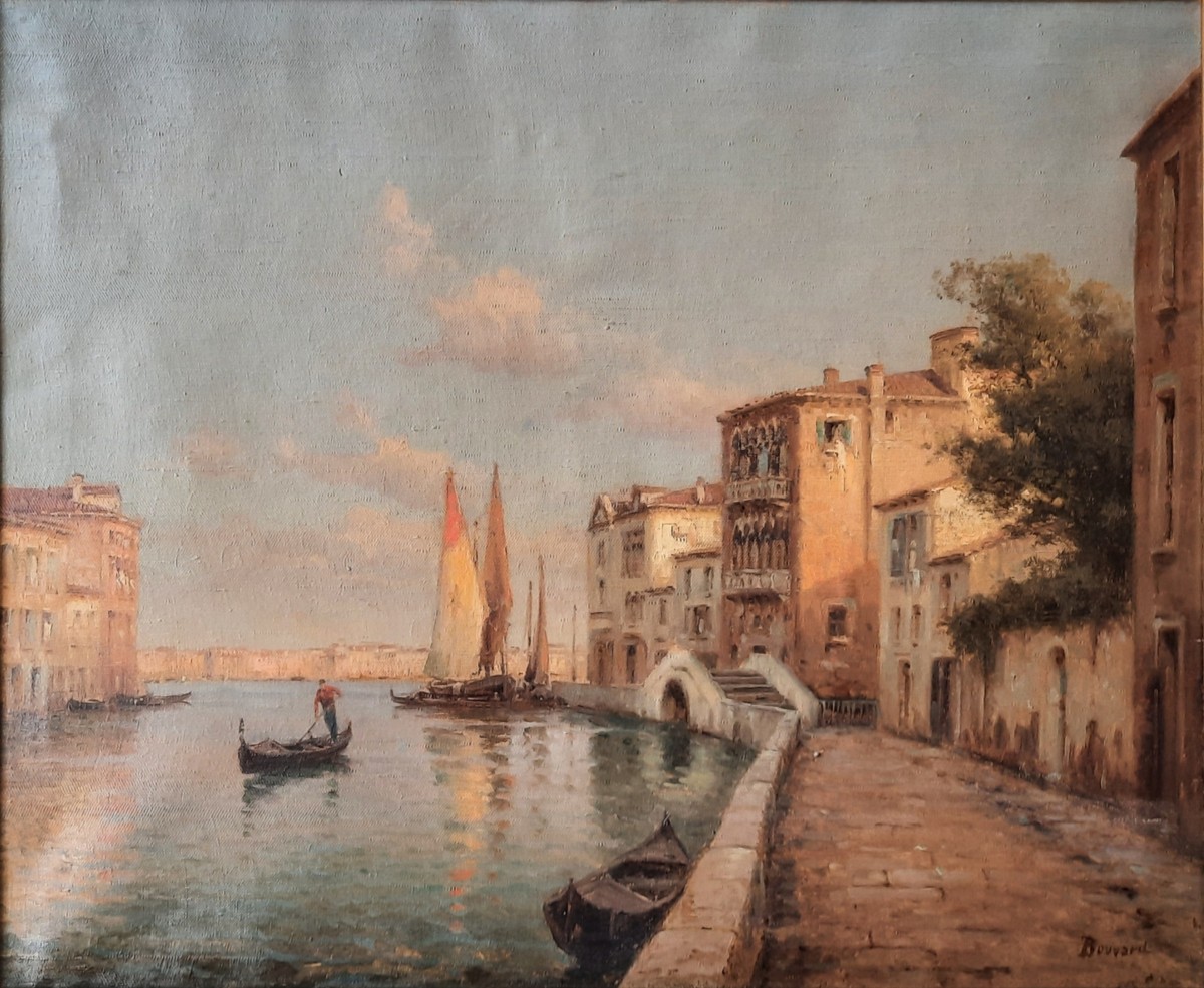 Antoine Bouvard (1870-1955) - Oil On Canvas - View Of Venice 