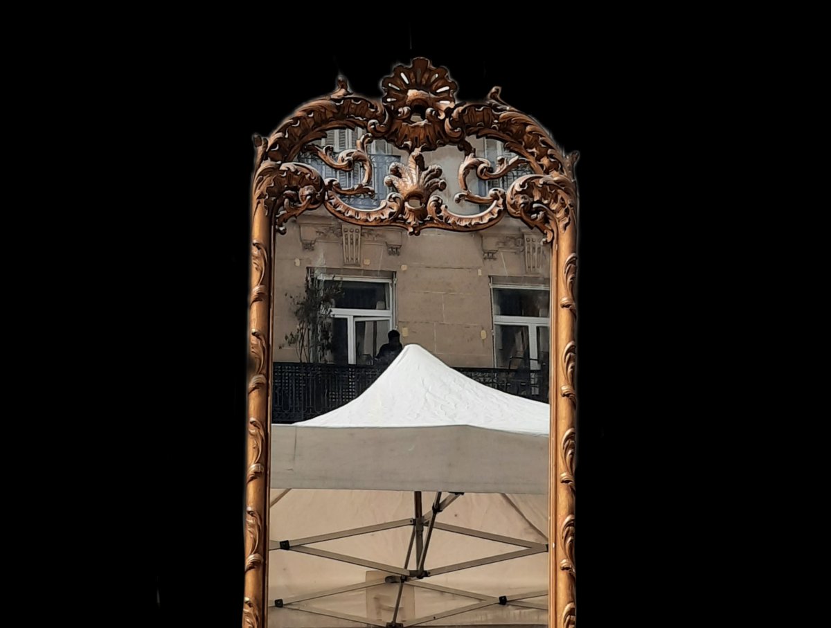 Rococo Fireplace Mirror - Louis XV Style-photo-2