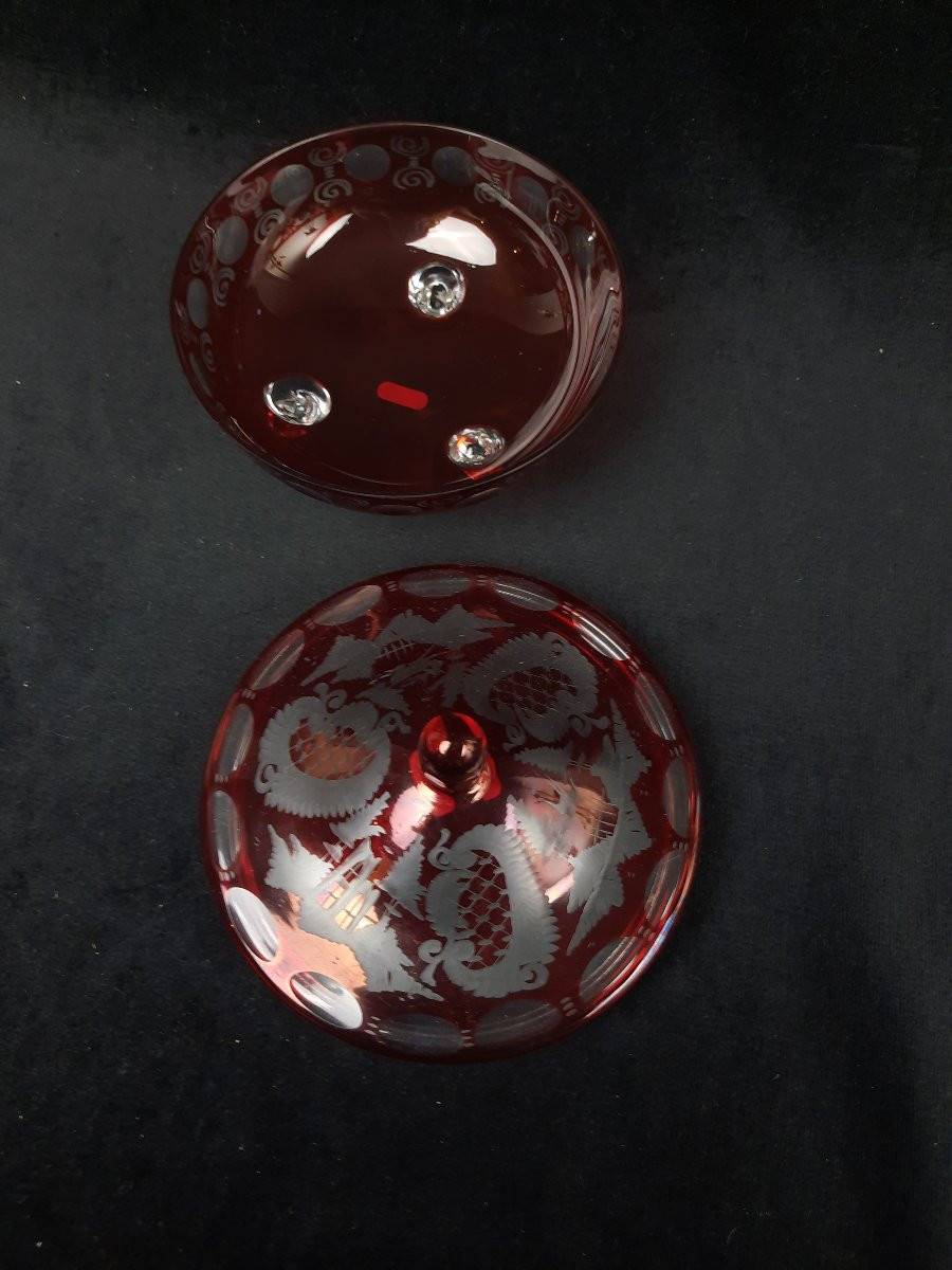 Tripod Cup In Bohemian Crystal (20th Century)-photo-4