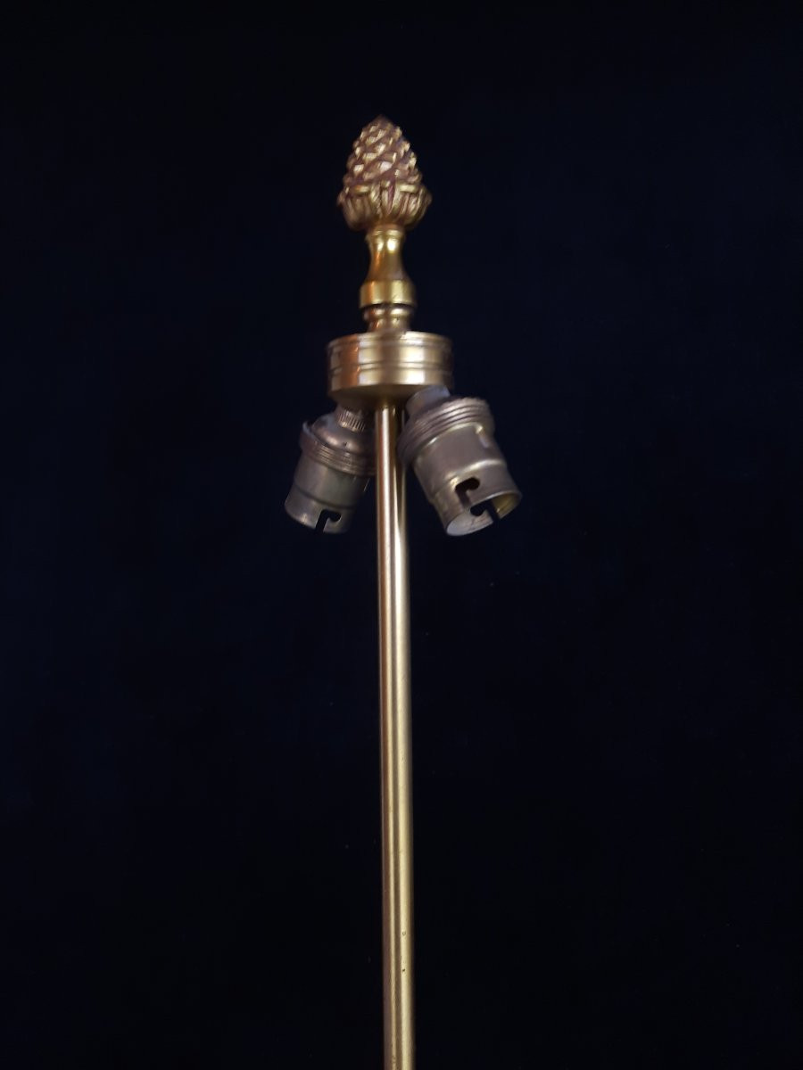 Lampe ananas en laiton doré dans le goût de la maison Charles-photo-4