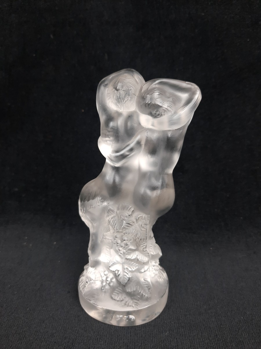 Lalique France - Sculpture en cristal - Pan et Diane-photo-1