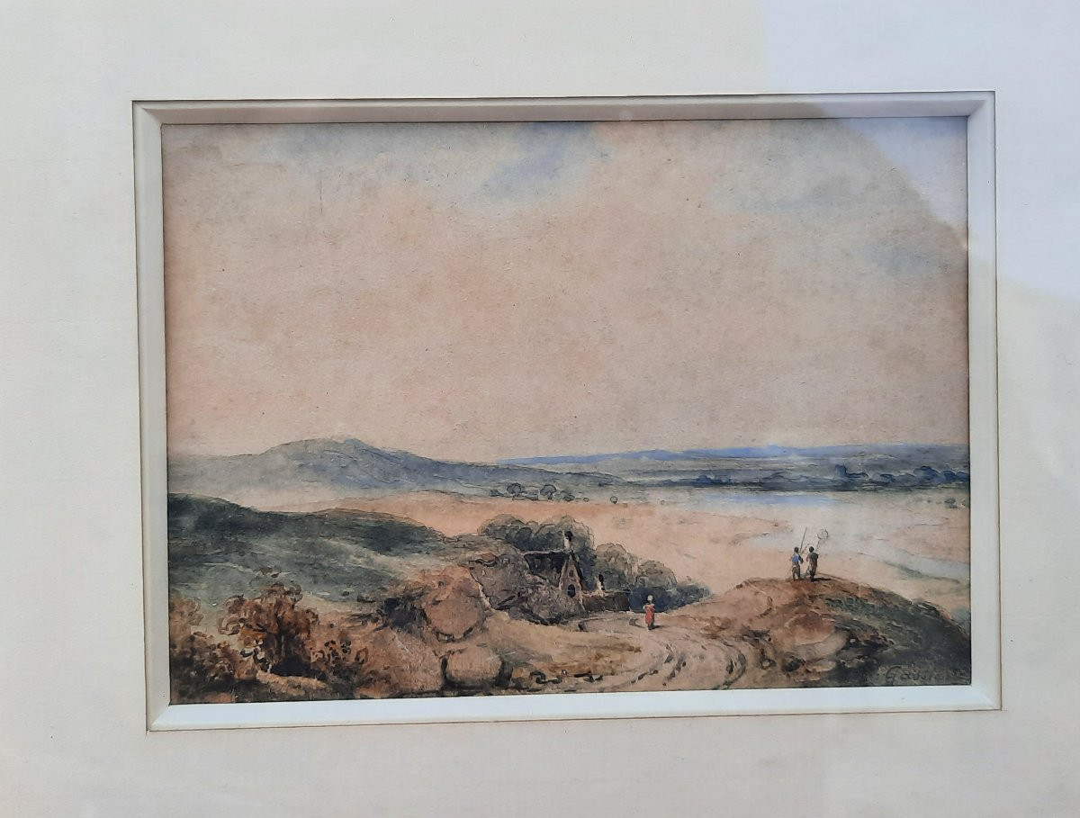 Jean-bruno Gassies (1786-1832) - Watercolor On Paper - Landscape -photo-2