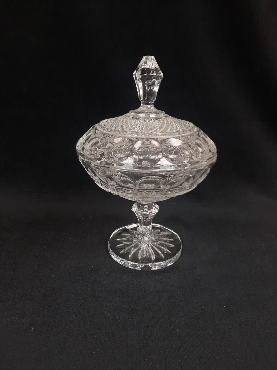 Drageoir / bonbonnière en cristal (XXe siècle)-photo-2