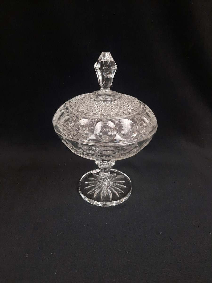 Drageoir / bonbonnière en cristal (XXe siècle)-photo-3
