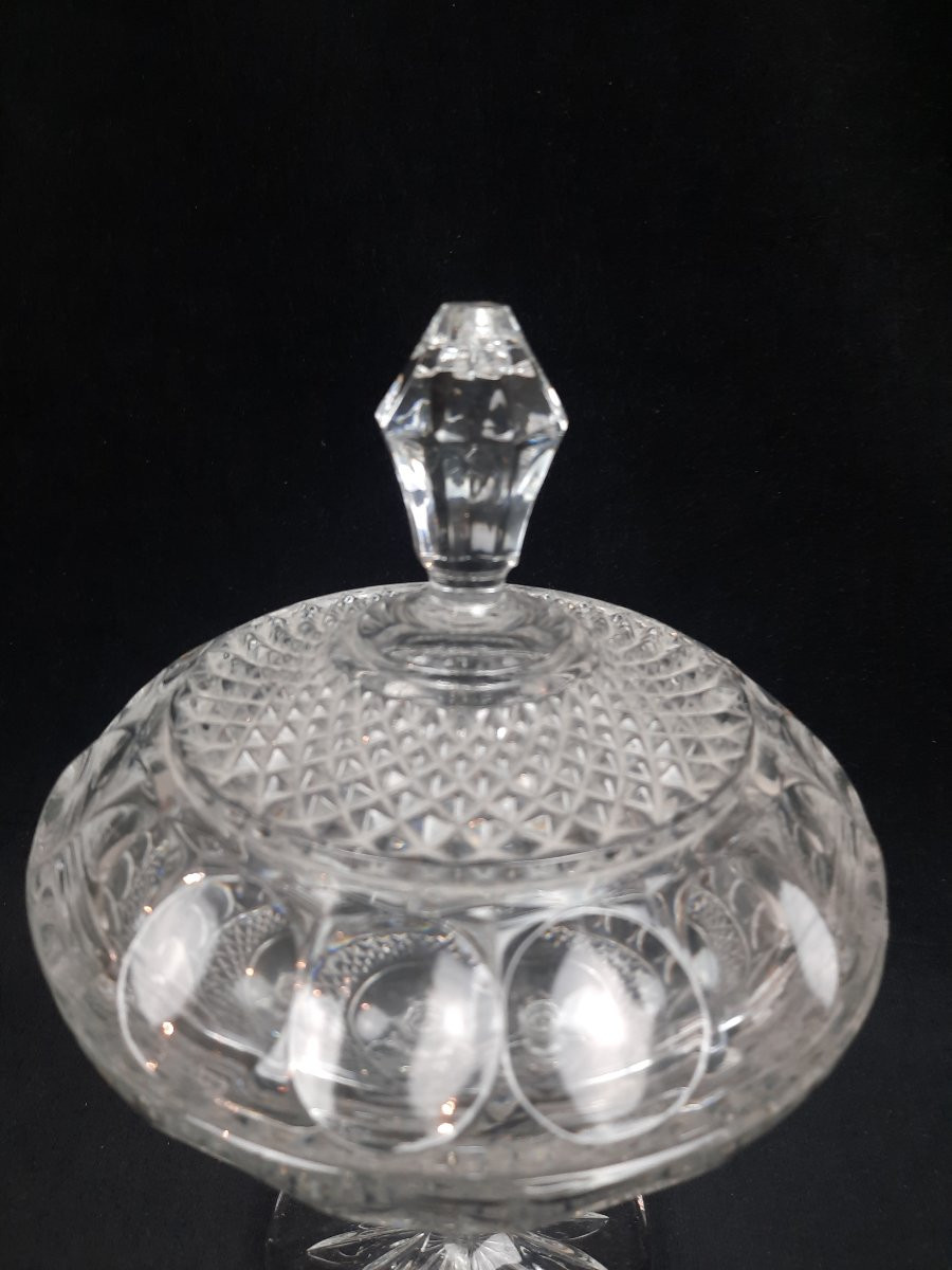 Drageoir / bonbonnière en cristal (XXe siècle)-photo-2