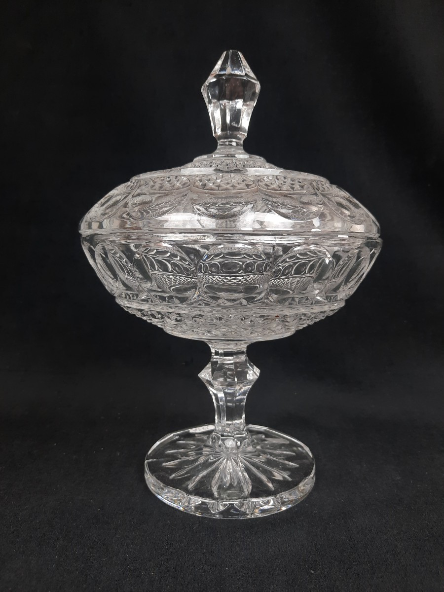 Drageoir / bonbonnière en cristal (XXe siècle)