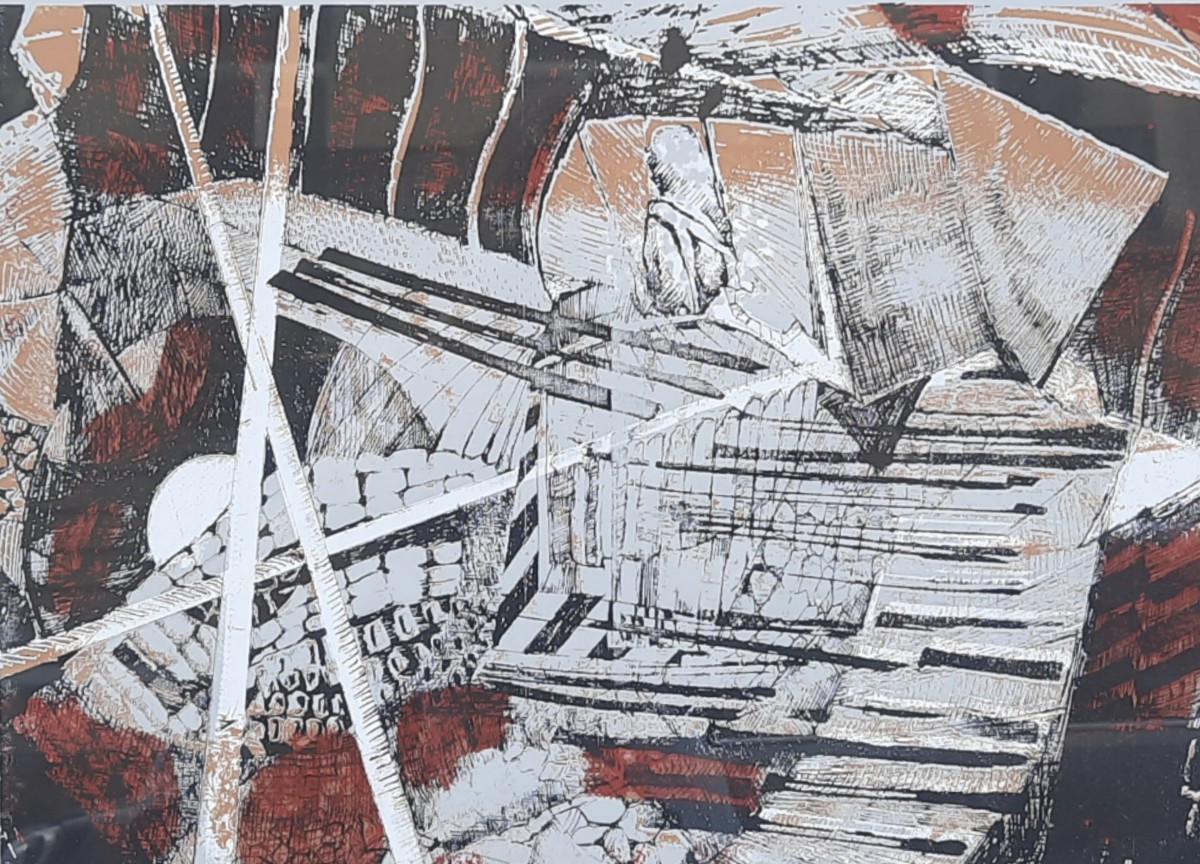 Jean François Alexandre Couy (1910–1983) - Lithographie - Composition abstraite