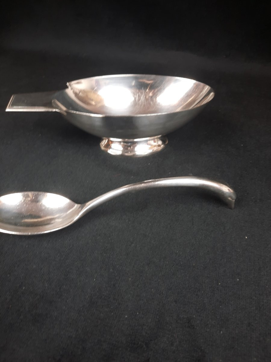 Christofle - Silver-plated Sauceboat - 20th Century-photo-4