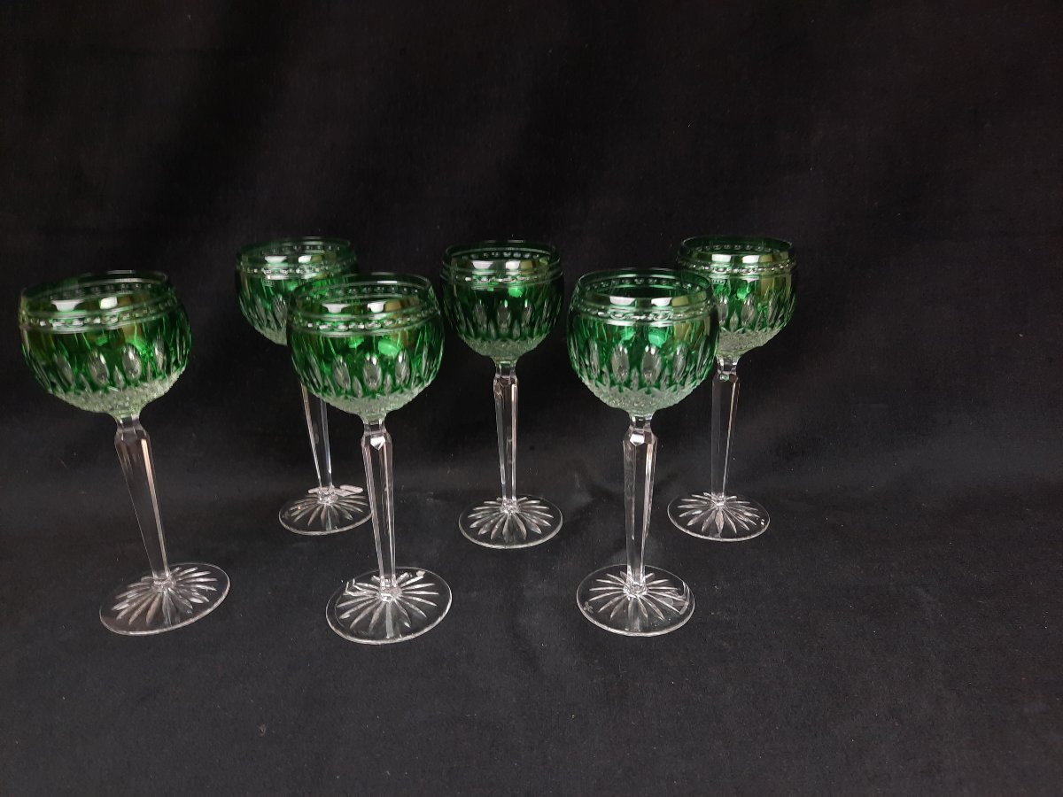 Waterford - 6 verres en cristal coloré (XXe siècle)-photo-2