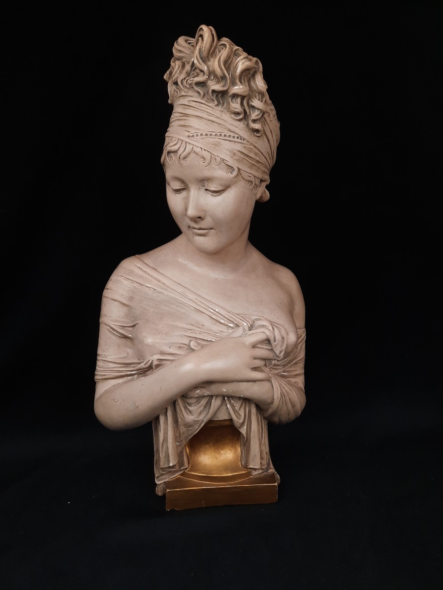 Plaster Bust Of Juliette Récamier (19th Century)