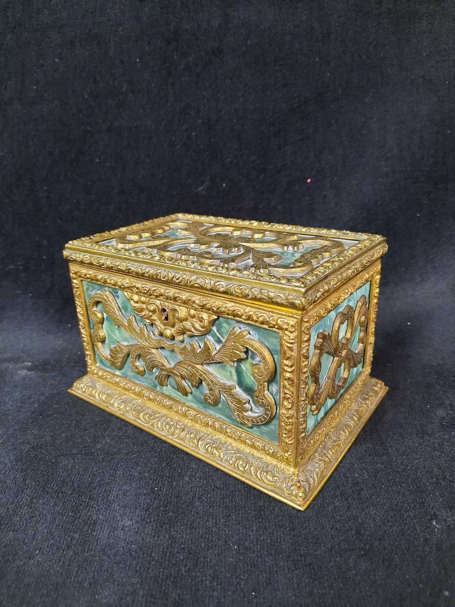 Boîte doré en bronze Tahan (XIXe siècle)-photo-4