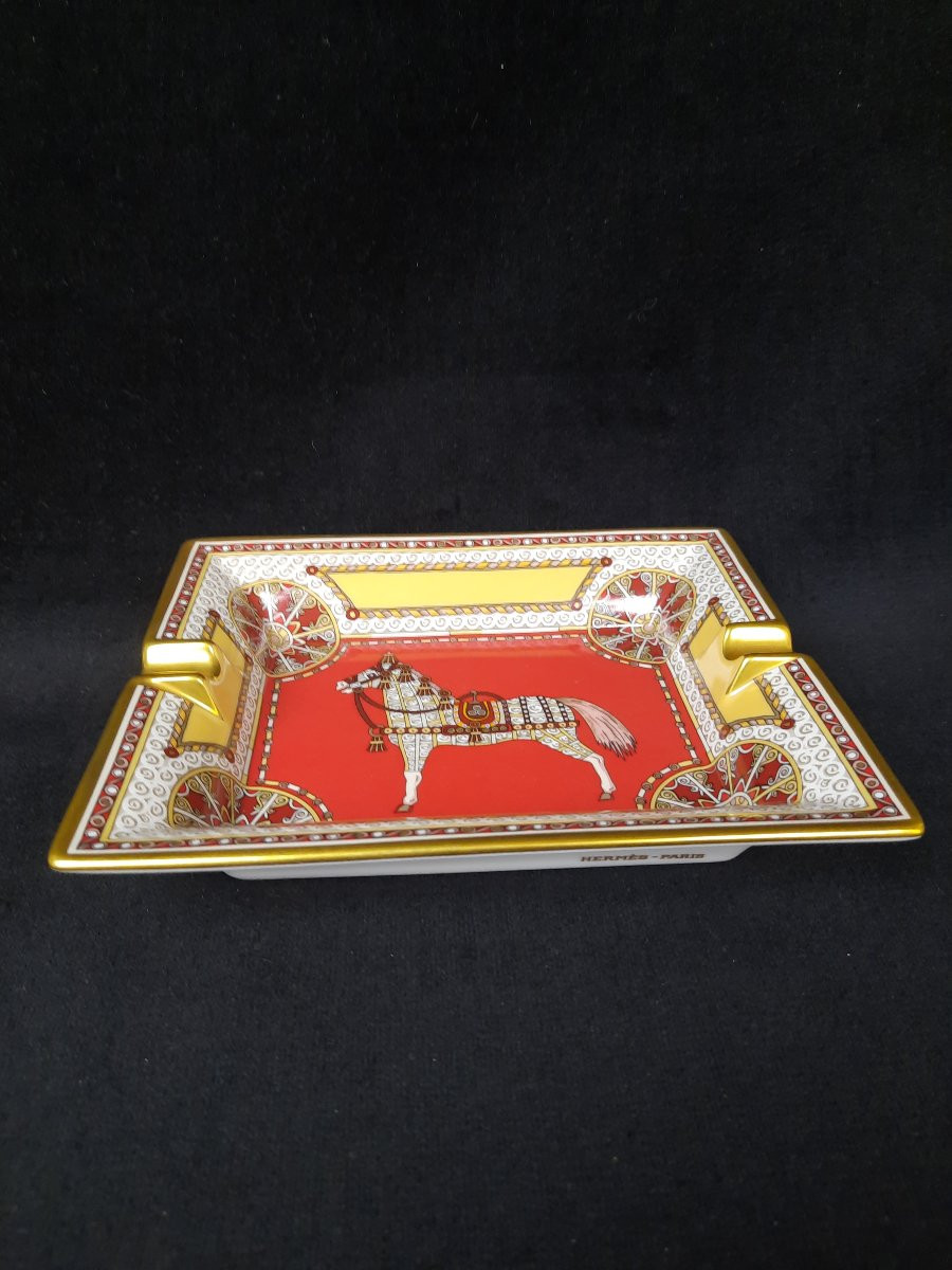 Hermès - Cendrier en porcelaine - Cheval -photo-2