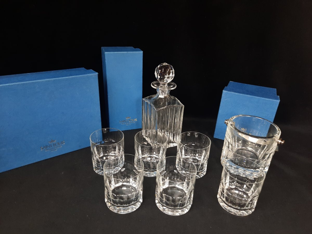 Saint-louis - Crystal Whiskey Set (20th Century)-photo-3