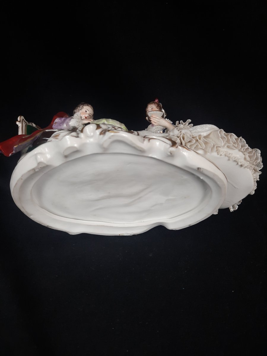 Volkstedt - German Porcelain Group - Chess Players-photo-6
