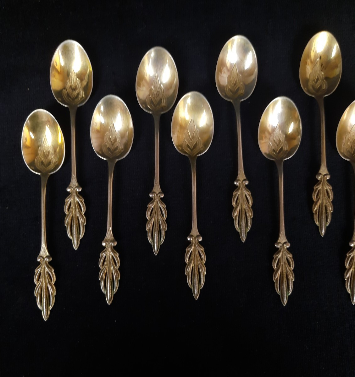 Ensemble de cuillères à moka en argent 800 