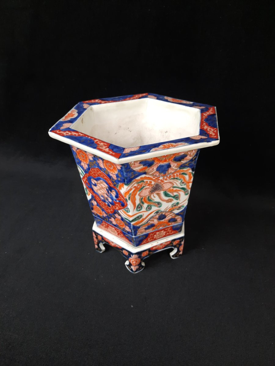 Imari Porcelain Flowerpot - Japan (20th Century)-photo-2