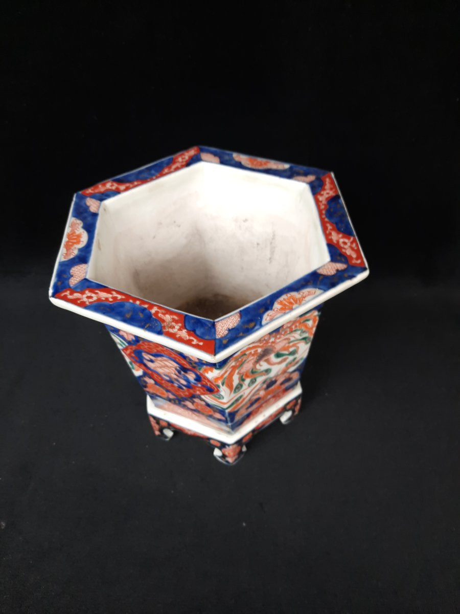 Imari Porcelain Flowerpot - Japan (20th Century)-photo-1