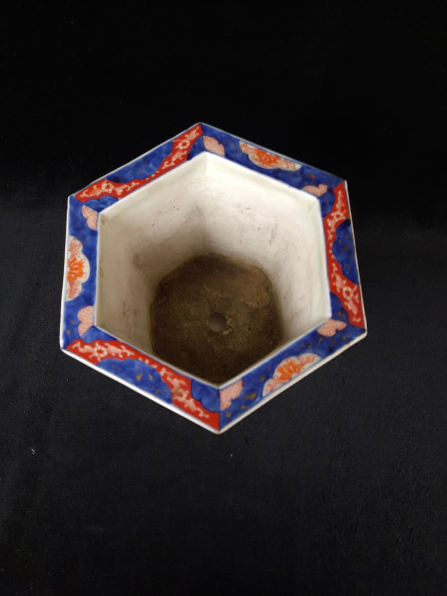 Imari Porcelain Flowerpot - Japan (20th Century)-photo-2