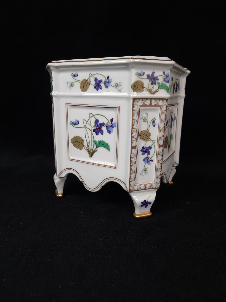 Cache pot en porcelaine Haviland-photo-2