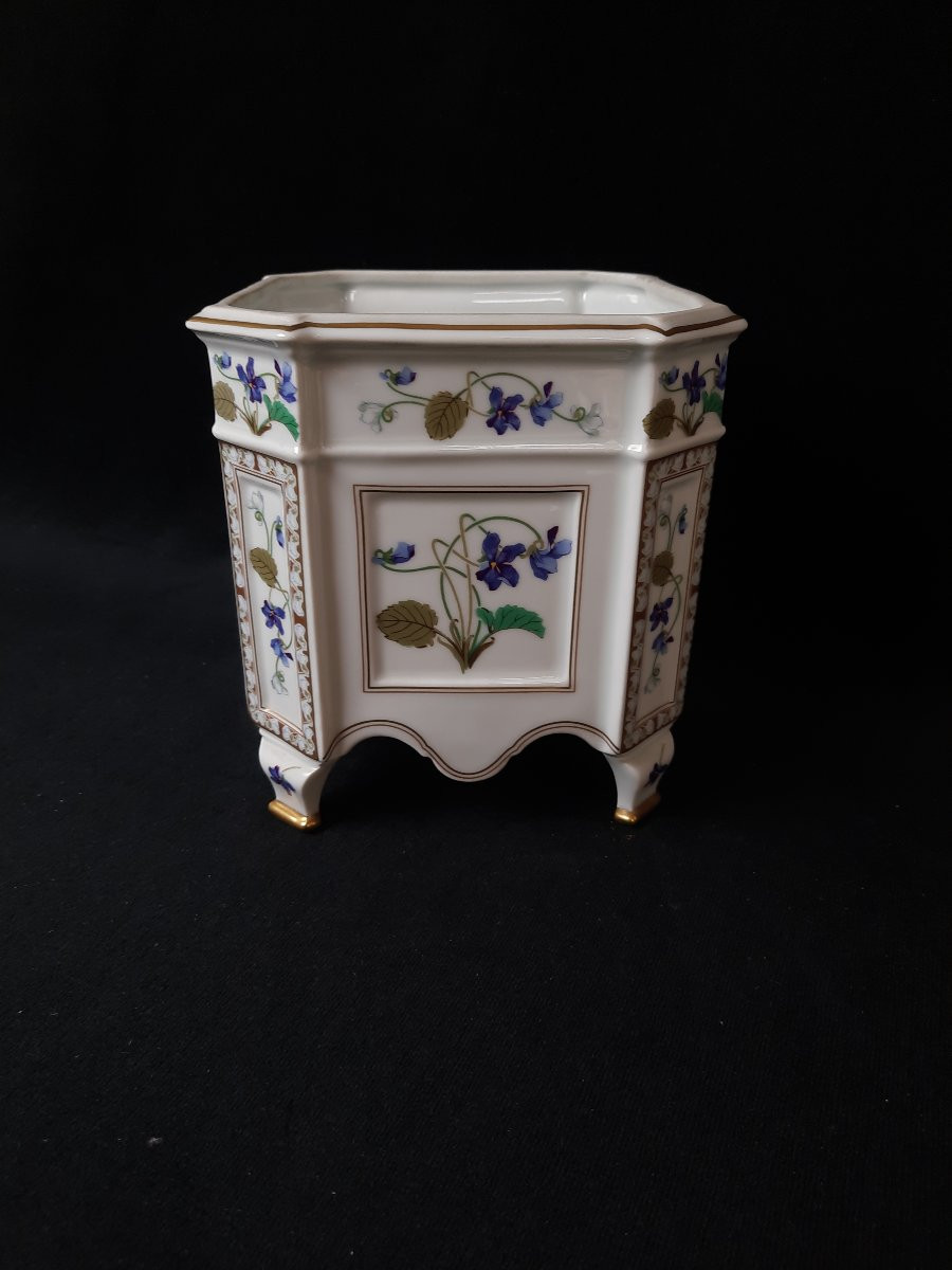 Cache pot en porcelaine Haviland-photo-3