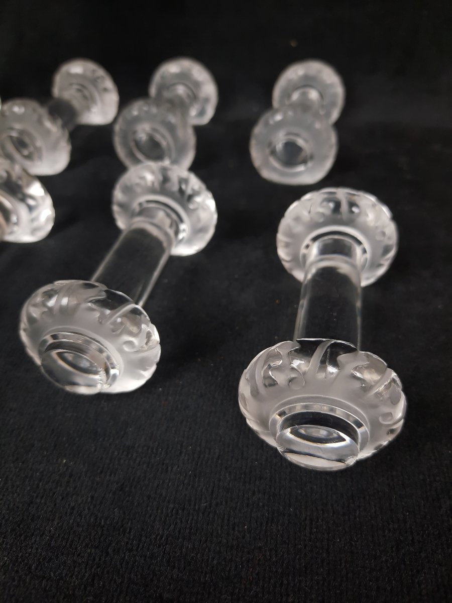 Lalique France - 9 portes-couteaux en cristal - St Hubert-photo-4