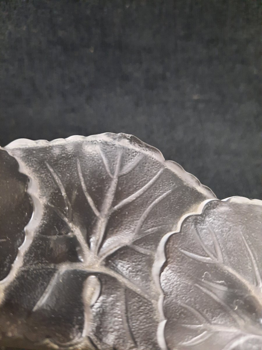 Lalique France - Coupe en cristal - Honfleur - géranium -photo-3
