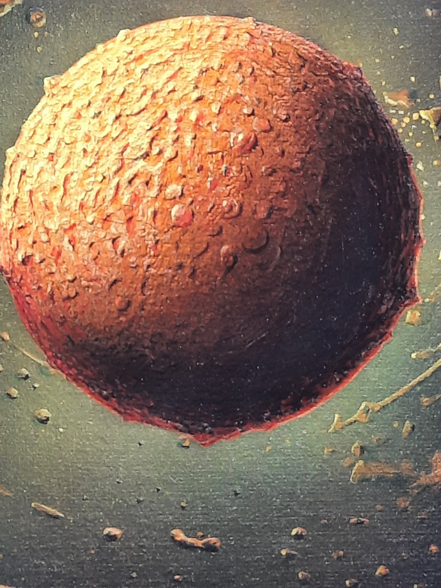 Luigi Castiglioni (1936&ndash;2003) - Acrylique sur toile - Ast&eacute;ro&iuml;de -photo-1