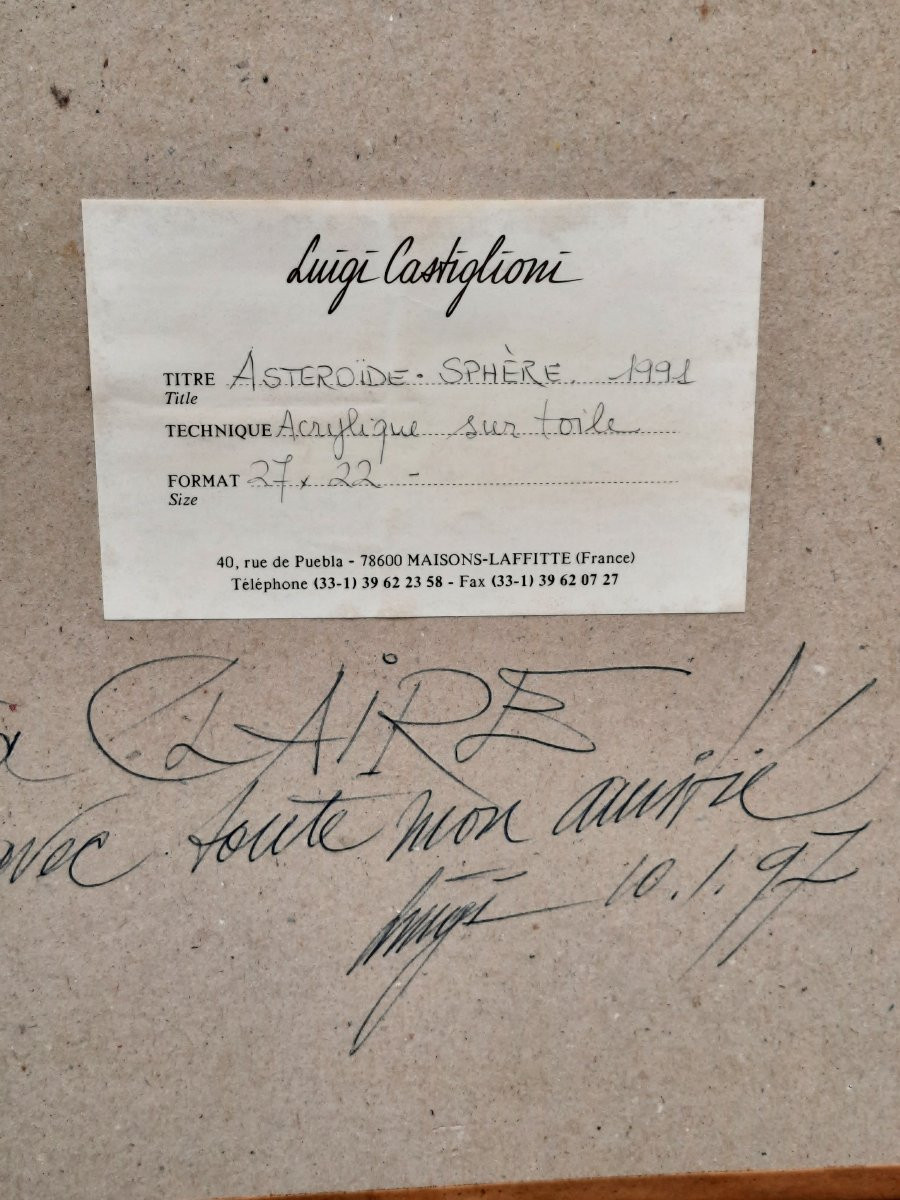 Luigi Castiglioni (1936&ndash;2003) - Acrylique sur toile - Ast&eacute;ro&iuml;de -photo-2