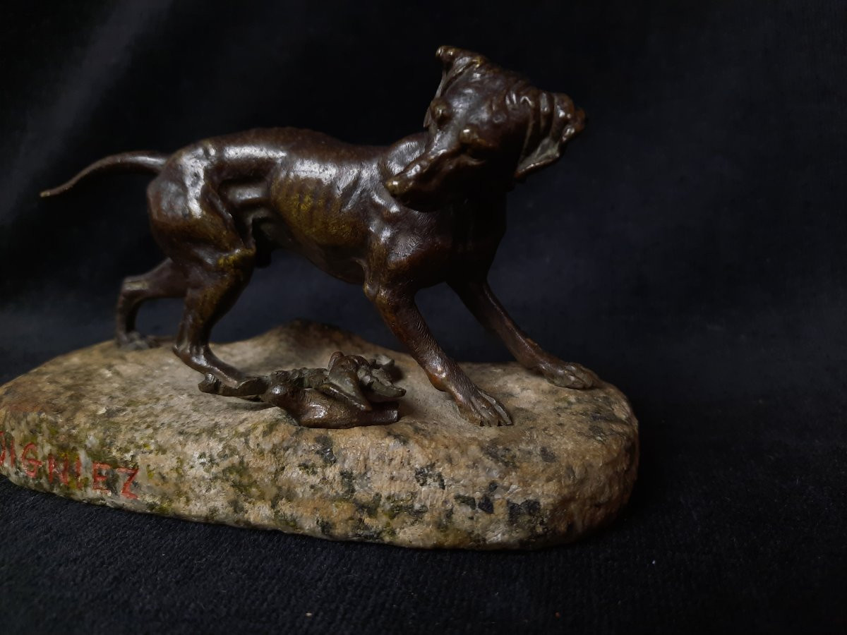 Jules Moigniez (1835-1894) - Bronze d'un chien -photo-3