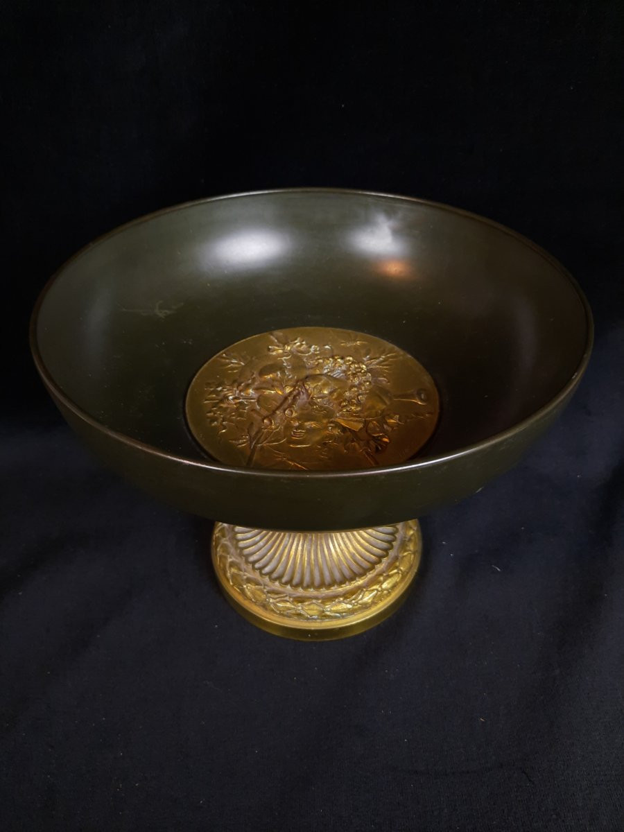 Louis-Théophile Hingre (1832-1911) - Coupe en bronze et métal-photo-4