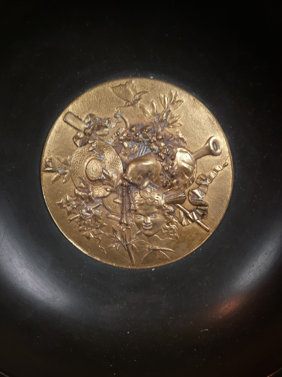 Louis-Théophile Hingre (1832-1911) - Coupe en bronze et métal-photo-3