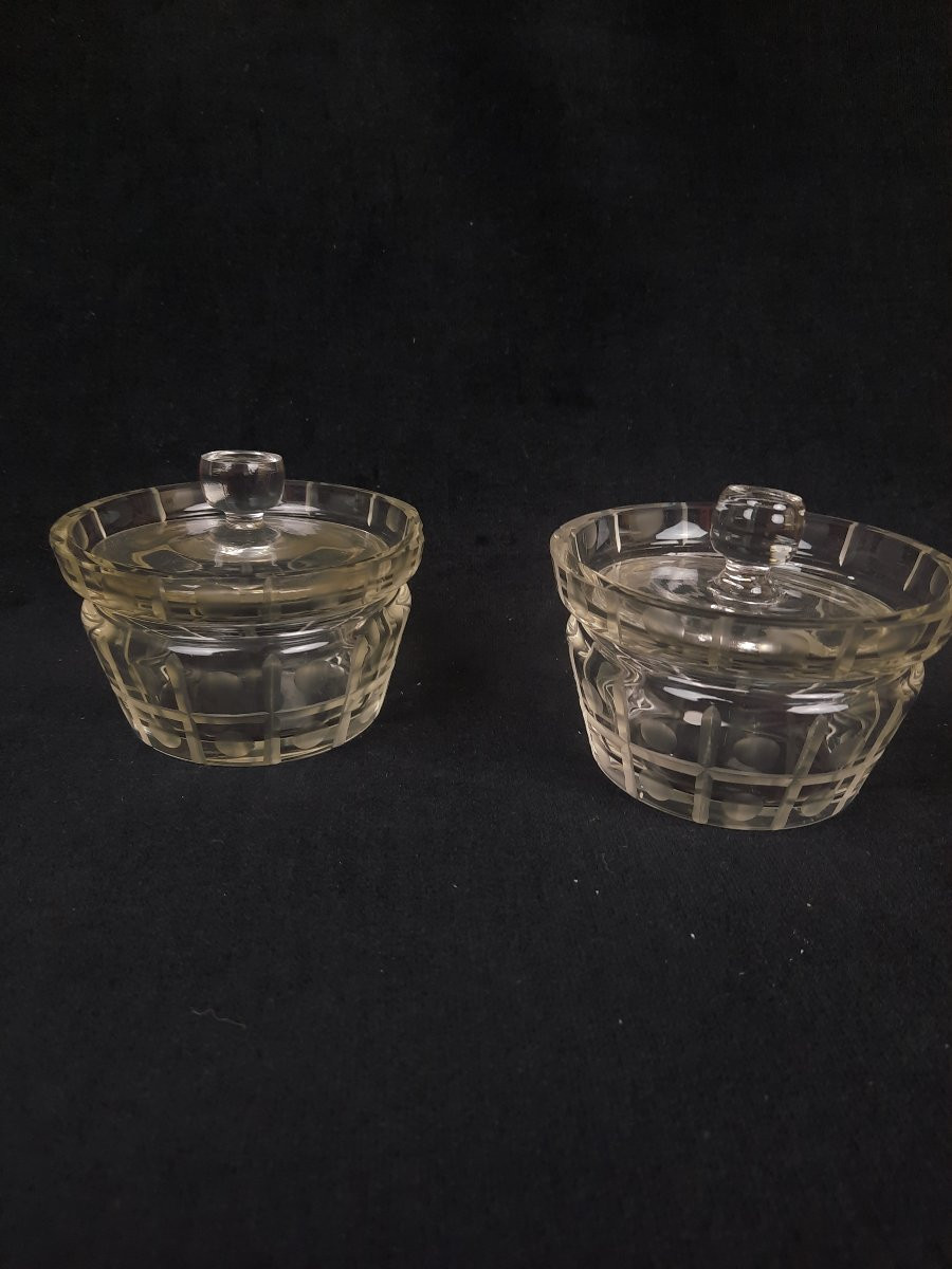 Pair Of Crystal Compote Dishes (20th Century)-photo-3