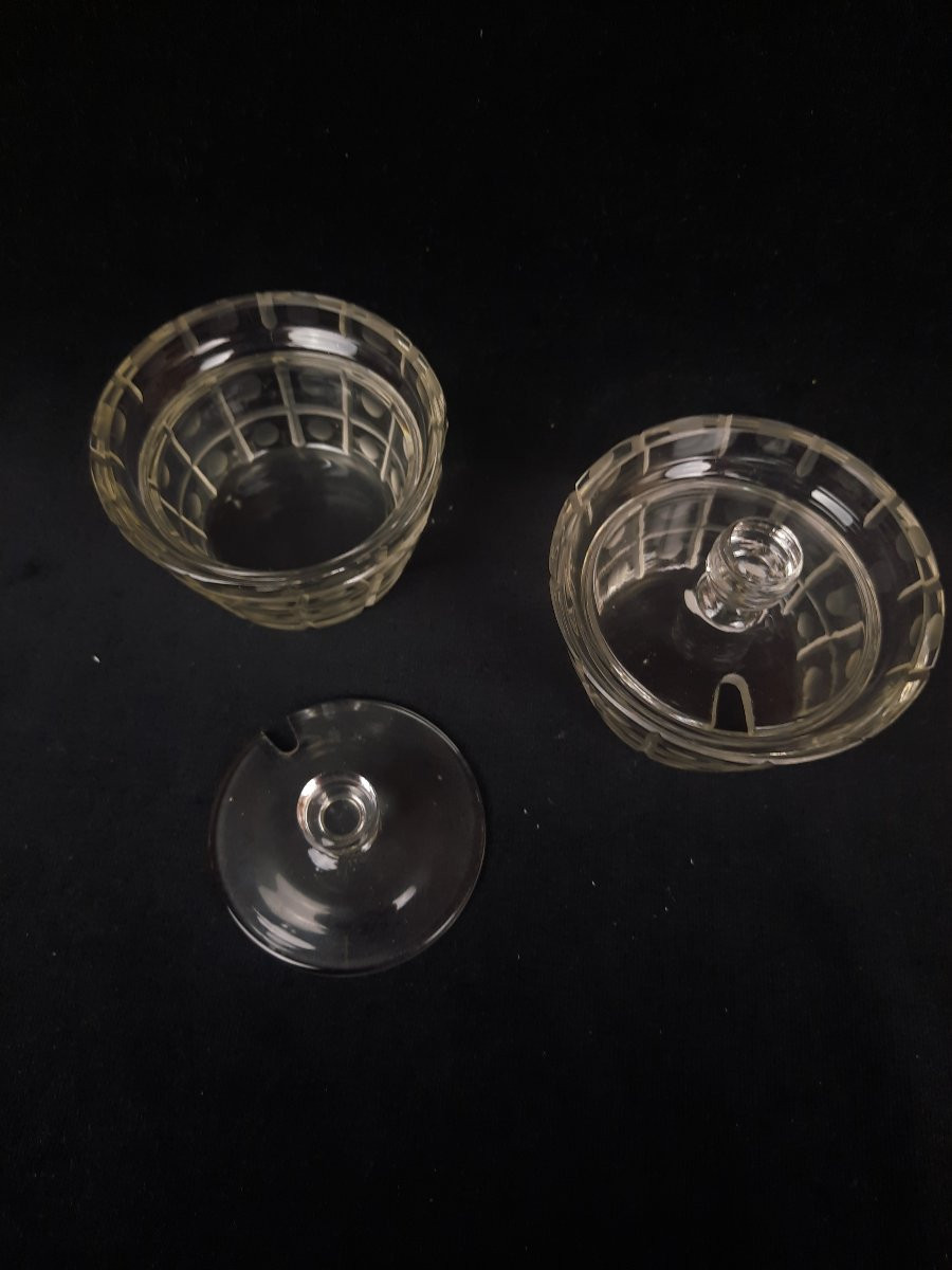 Pair Of Crystal Compote Dishes (20th Century)-photo-4