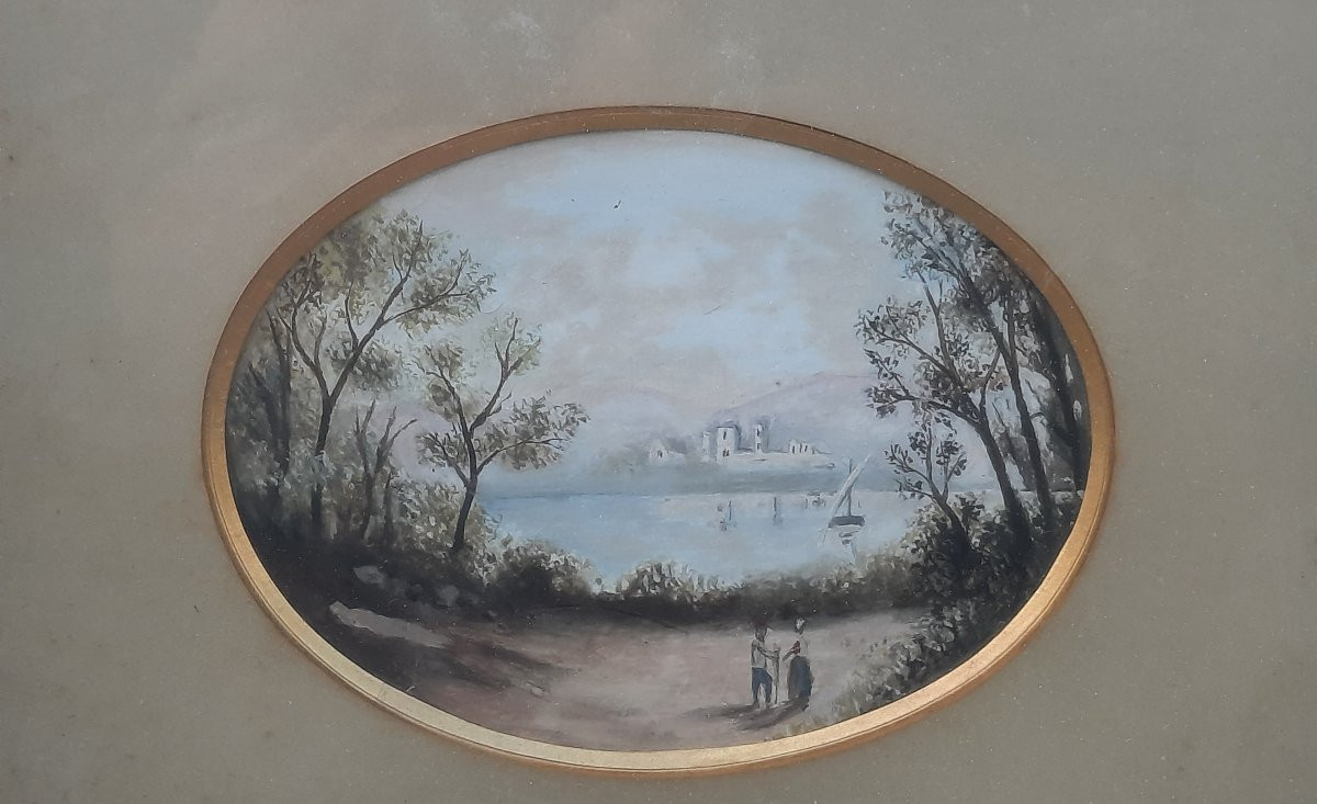 Drawing On Paper - Landscape (19th Century)-photo-2