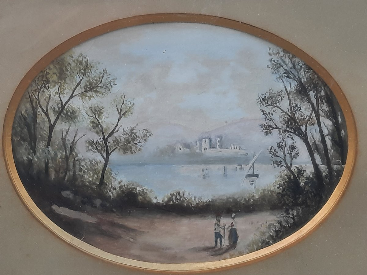 Drawing On Paper - Landscape (19th Century)-photo-3