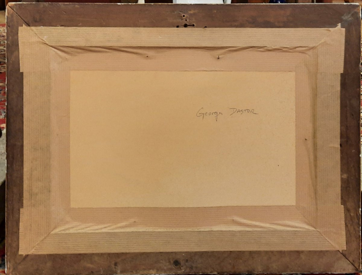 Georges Dastor (1904-1990) - Huile sur panneau - Paysage-photo-1