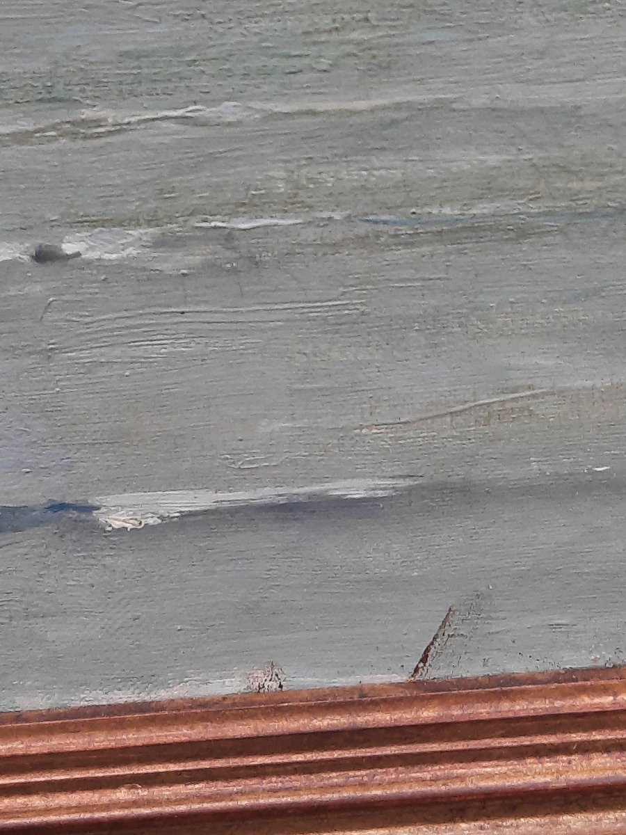 Henry Paul Edmond Caron (1860-1941) - Huile sur toile - Marine -photo-3