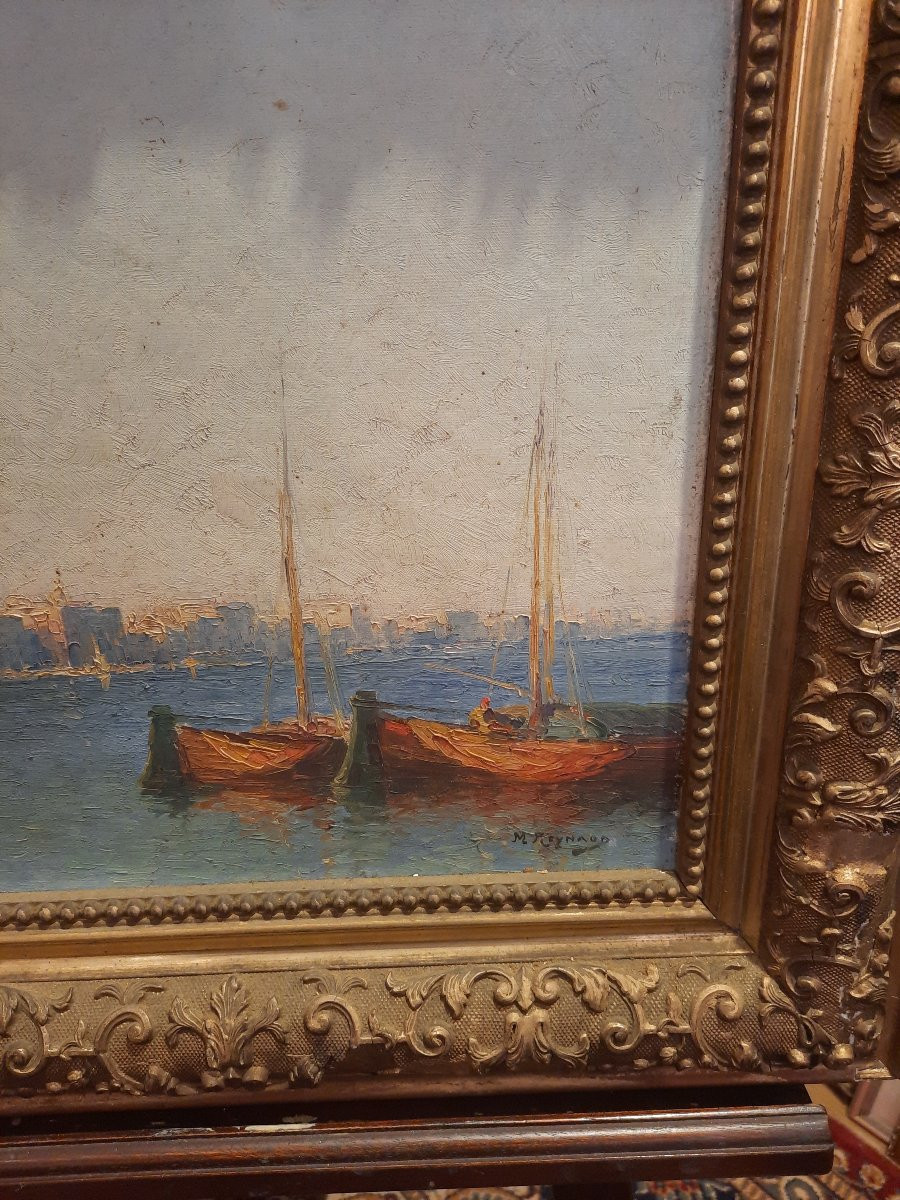 Marius François Reynaud (1860-1935) - Oil On Canvas - View Of Venice-photo-2