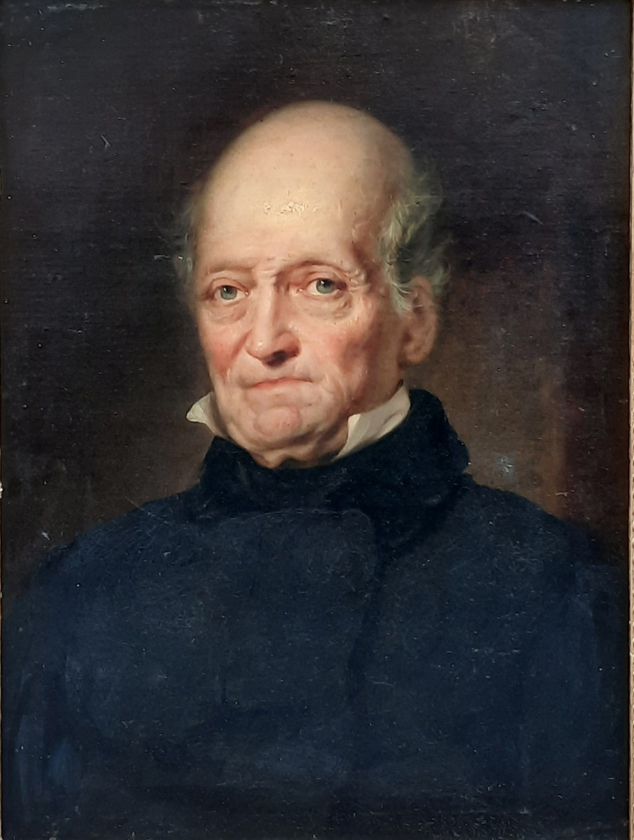 Oil On Panel - Portrait Of A Man (19th Century)