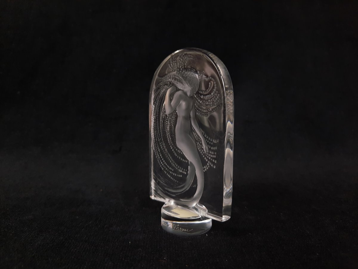 Lalique - Sculpture - Panneau en relief en cristal - Naïade-photo-3