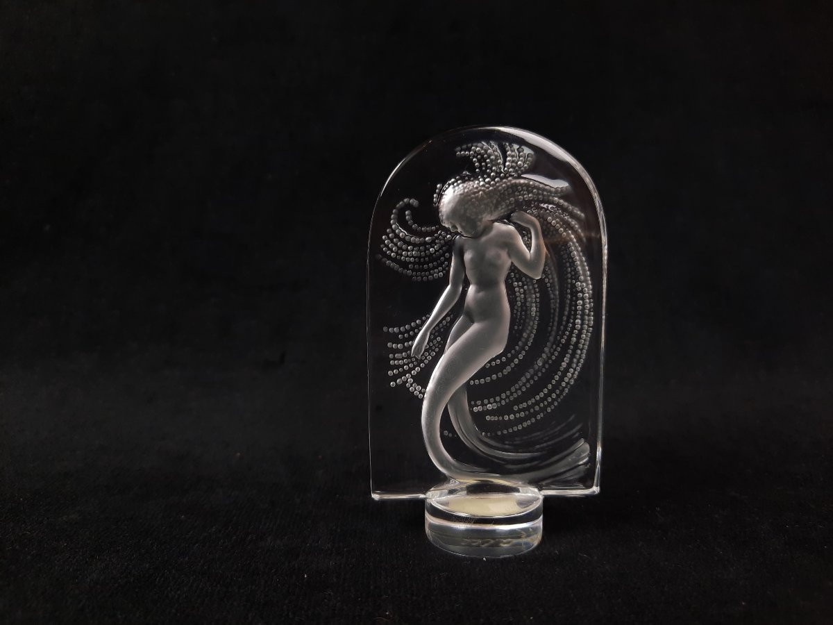 Lalique - Sculpture - Panneau en relief en cristal - Naïade-photo-4
