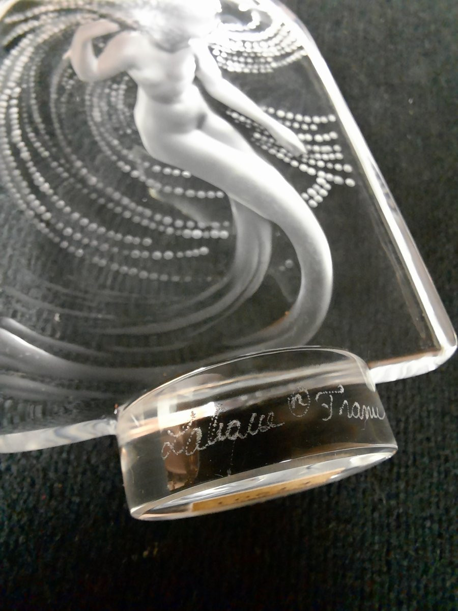 Lalique - Sculpture - Panneau en relief en cristal - Naïade-photo-2