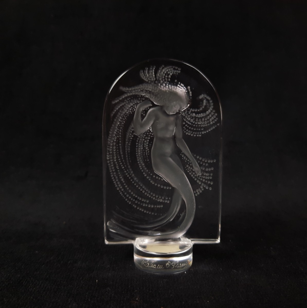 Lalique - Sculpture - Panneau en relief en cristal - Naïade