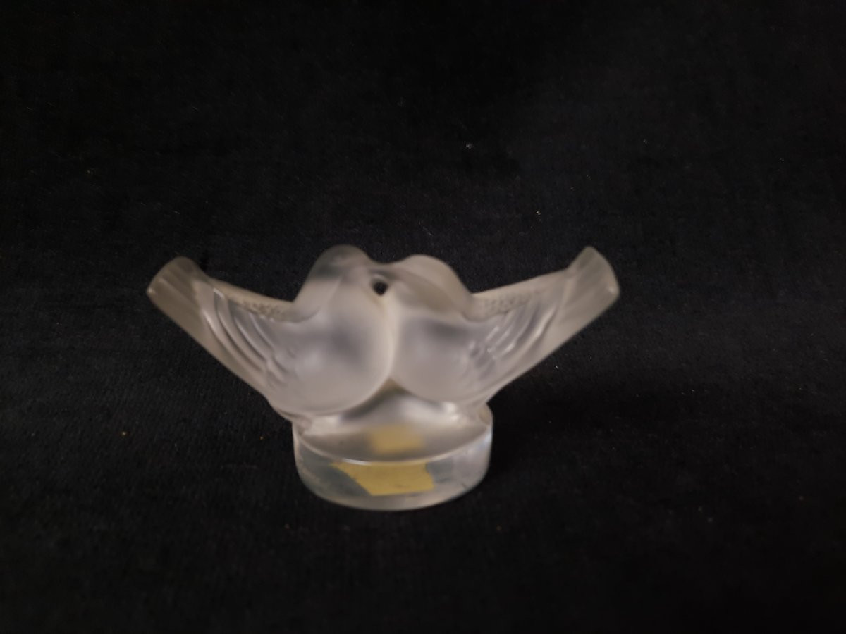 Lalique France – Crystal Sculpture Two Doves-photo-4